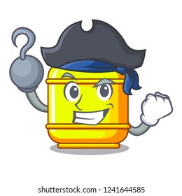 Pirate flammable gas tank on cartoon the