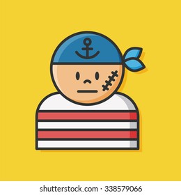 pirate flat icon