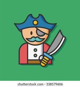 pirate flat icon