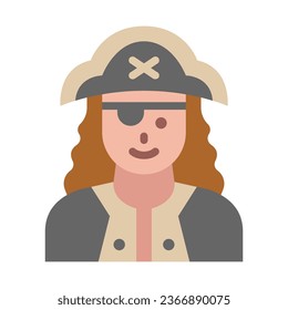 pirate flat icon,vector and illustration