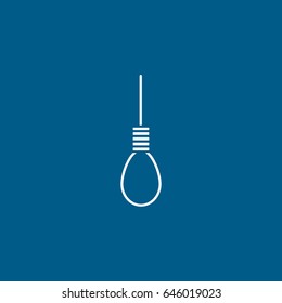 Pirate Gallows Flat Icon On Blue Background