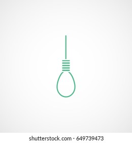 Pirate Gallows Green Flat Icon On White Background