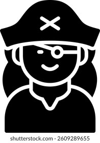 Pirate Glyph Icon Vector Design