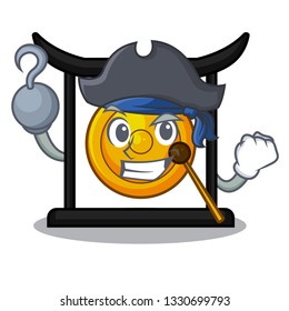 Pirate goldeng gong in the character shape