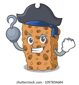 Pirate granola bar character cartoon
