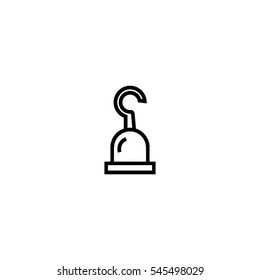 Pirate hand hook outline icon