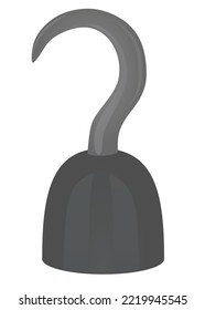 Pirate hand hook. vector illustration