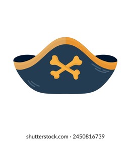 Pirate hat bottle icon clipart avatar logotype isolated vector 