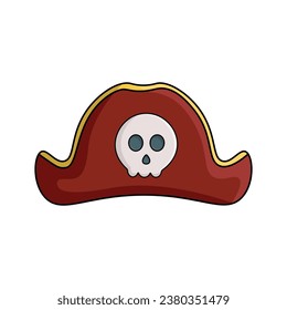 Pirate hat cartoon pirate hat vector illustration for web design