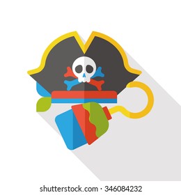 Pirate hat flat icon