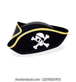 Pirate hat icon. Cartoon illustration of pirate hat icon for web