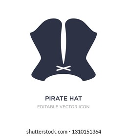 pirate hat icon on white background. Simple element illustration from Fashion concept. pirate hat icon symbol design.