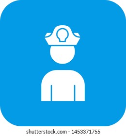 Pirate in Hat icon for your project
