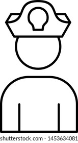 Pirate in Hat icon for your project
