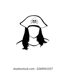 Pirate hat illustration design in vector