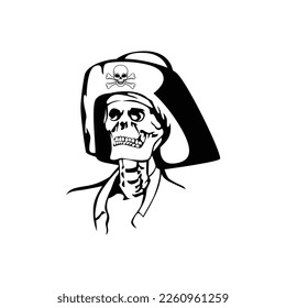 Piratenhutgrafik-Design in Vektorgrafik