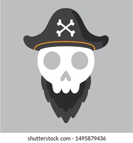 pirate hat illustration, vector illustration