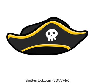 pirate hat isolated illustration on white background
