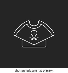 Pirate hat line icon