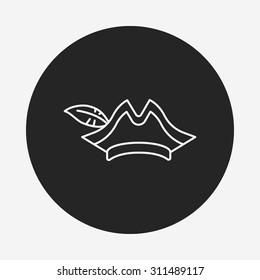 Pirate hat line icon