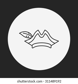 Pirate hat line icon