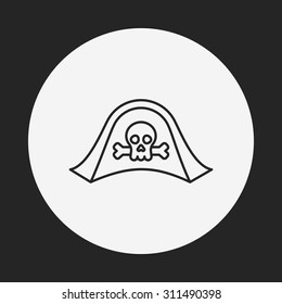 Pirate hat line icon