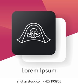 Pirate hat line icon