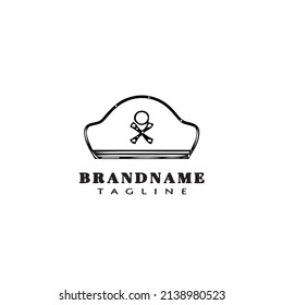 pirate hat logo icon design template modern vector illustration