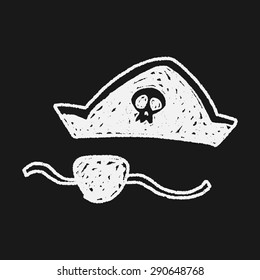 pirate hat and mask doodle
