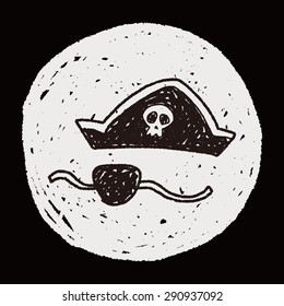 pirate hat and mask doodle