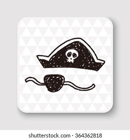 pirate hat and mask doodle