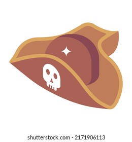 A pirate hat modern isometric icon

