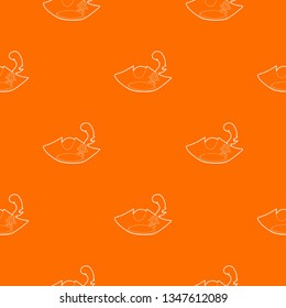 Pirate hat pattern vector orange for any web design best