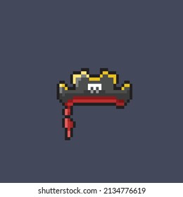 sombrero pirata en estilo de píxel