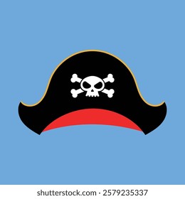 pirate Hat with skull and crossbones illustration