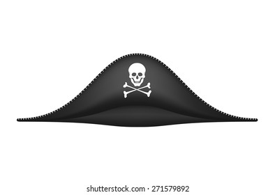Pirate hat with skull symbol
