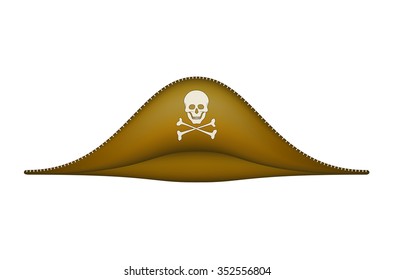 Pirate hat with skull symbol