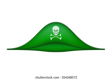 Pirate hat with skull symbol