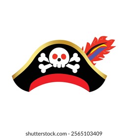  pirate hat vector design illustration suitable for pirate theme decoration