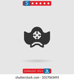 pirate hat vector icon