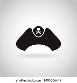 Pirate hat vector icon art