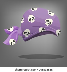 Pirate hat. Vector illustration.