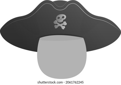 pirate hat vector illustration design