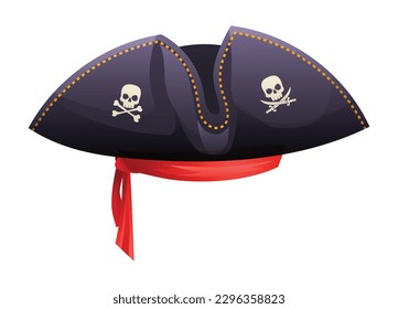 Pirate hat vector illustration isolated on white background