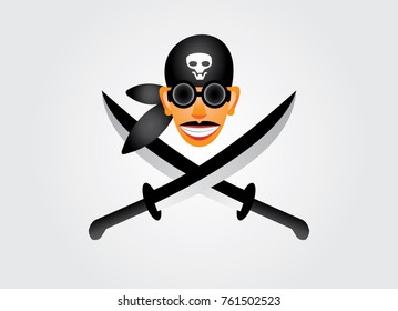pirate head illustration