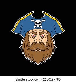 pirate head logo for commercial use