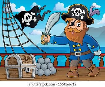 Espectáculo de sable pirata 4 - ilustración vectorial eps10.