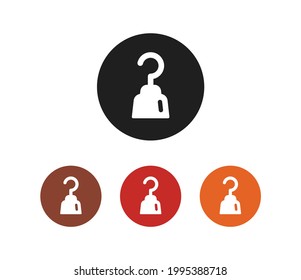 Icono del brazo del gancho pirata. Símbolo de prótesis manual.