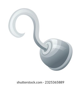 Pirate hook arm vector illustration isolated on white background
