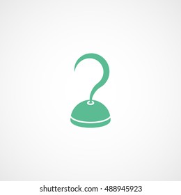 Pirate Hook Halloween Concept Green Flat Icon On White Background